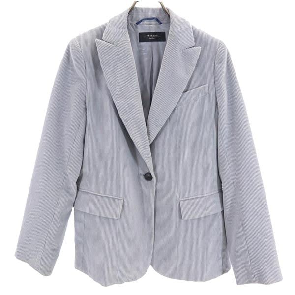 WEEKENDS MaxMara ウィークエンド マックスマーラ コーデュロイ コーデュロイ テーラードジャケット 40 グレー