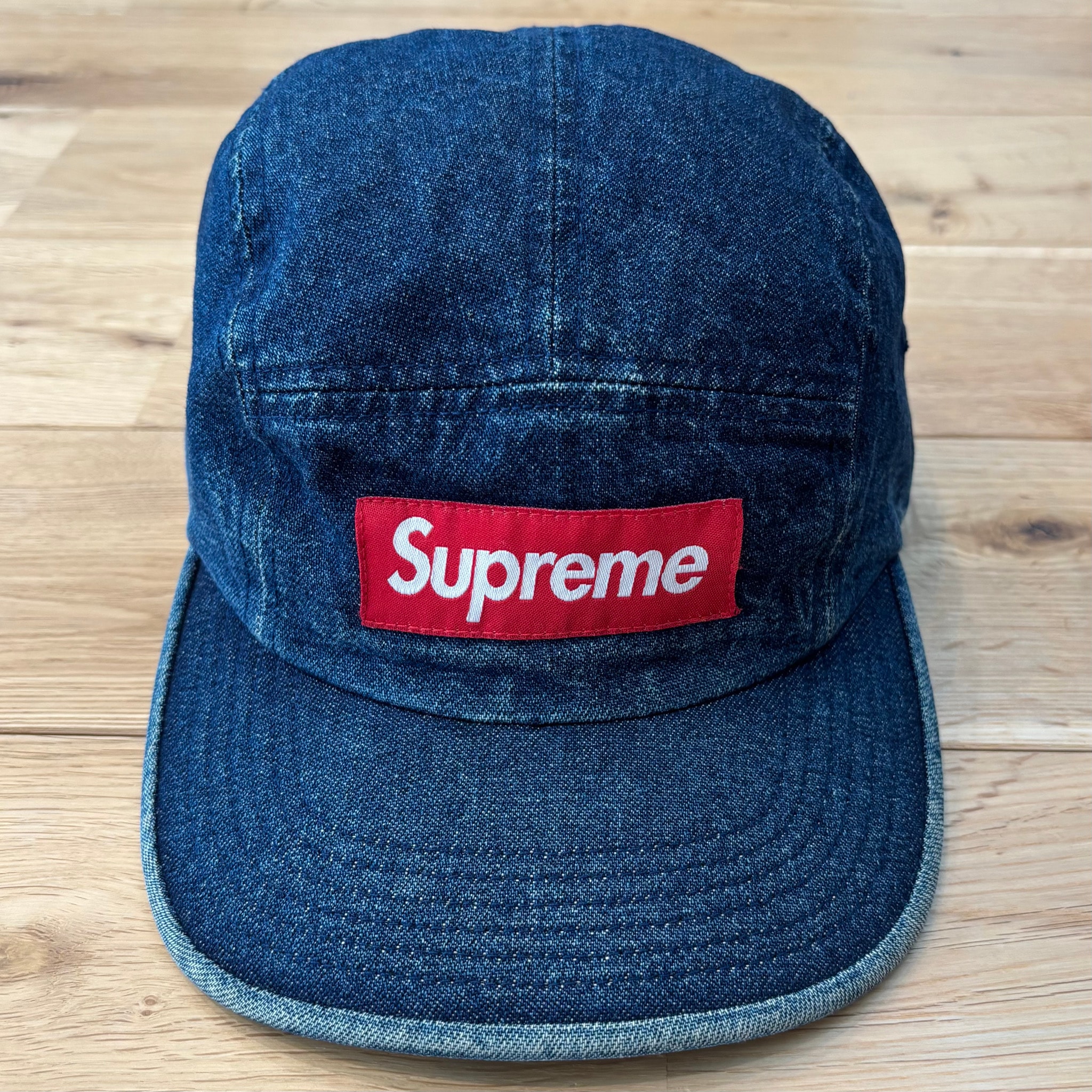 Supreme Washed Chino Twill Camp Cap "Denim"(19SS)
