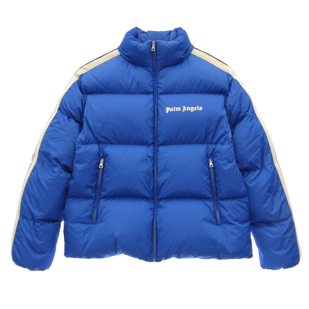 MONCLER モンクレール 22AW H209L1A00016 M2563 × Palm Angels パームエンジェルス RODMAN GIUBBOTTO ロッドマン ロゴプリント サイドライン ダウンジャケット ブルー系【中古】