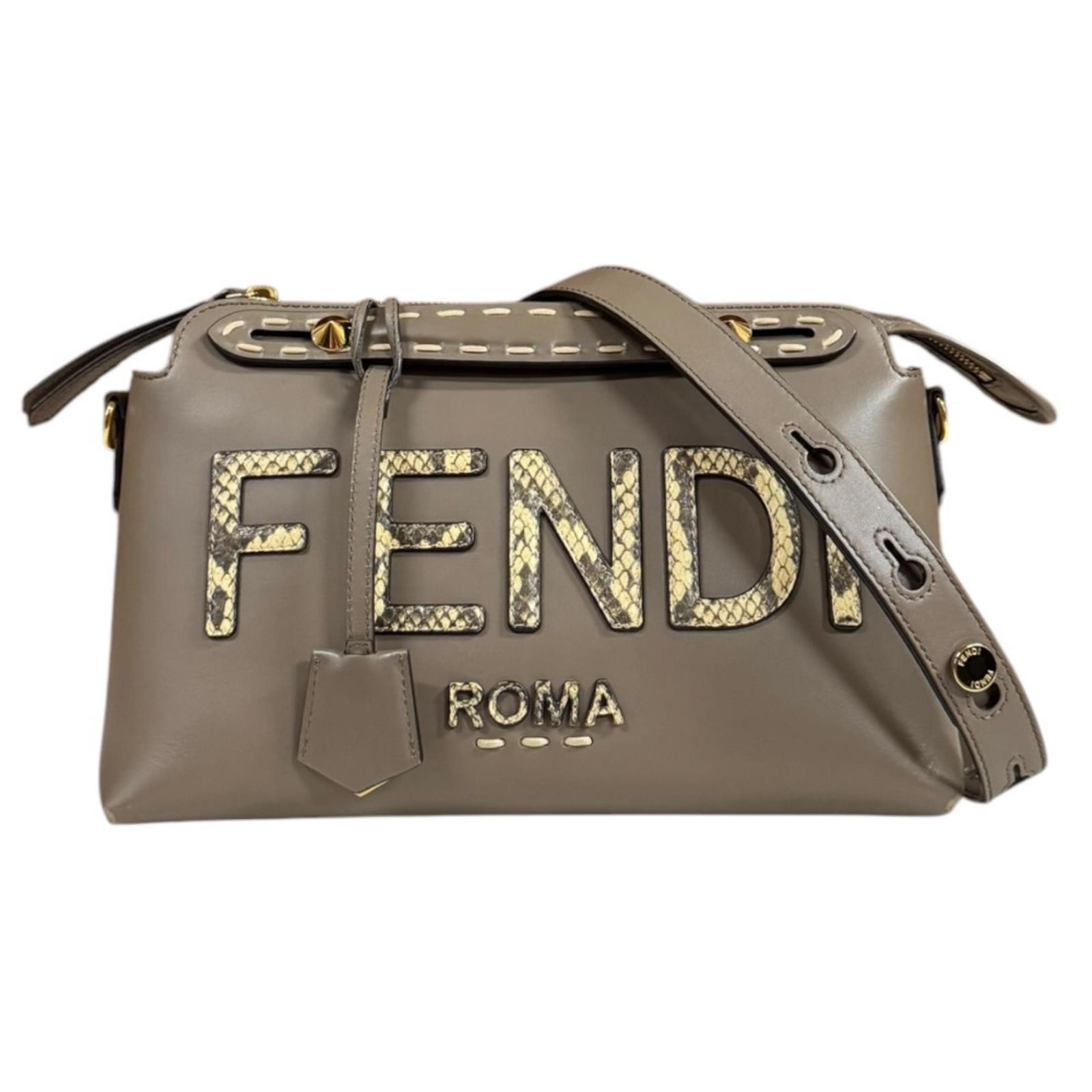 フェンディ バイザウェイ ミディアム ショルダーバッグ レザー 8BL146 ブラウン レディース FENDI 中古