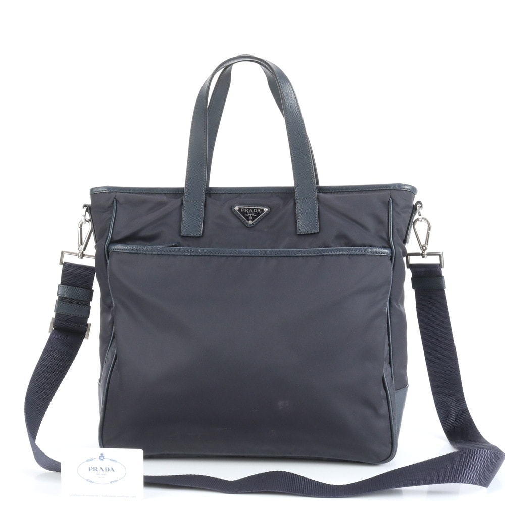 ■極美品 プラダ テスート ナイロン三角ロゴ サフィアーノ 2VG032