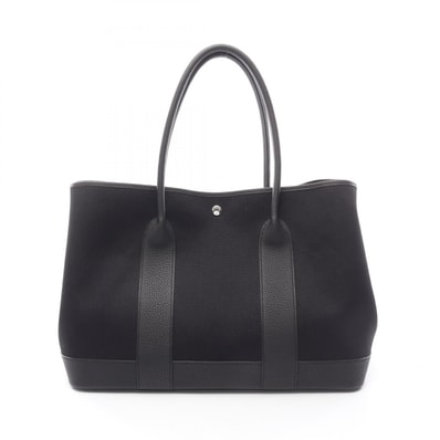 エルメス HERMES ネオガーデン41 ヴォヤージュ トートバッグ バッグ キャンバス レザー トワルミリタリー / ネゴンダ トワルミリタリー ブラック(エルメス) K刻印(2025年製造) レディース ブラック系 【中古】