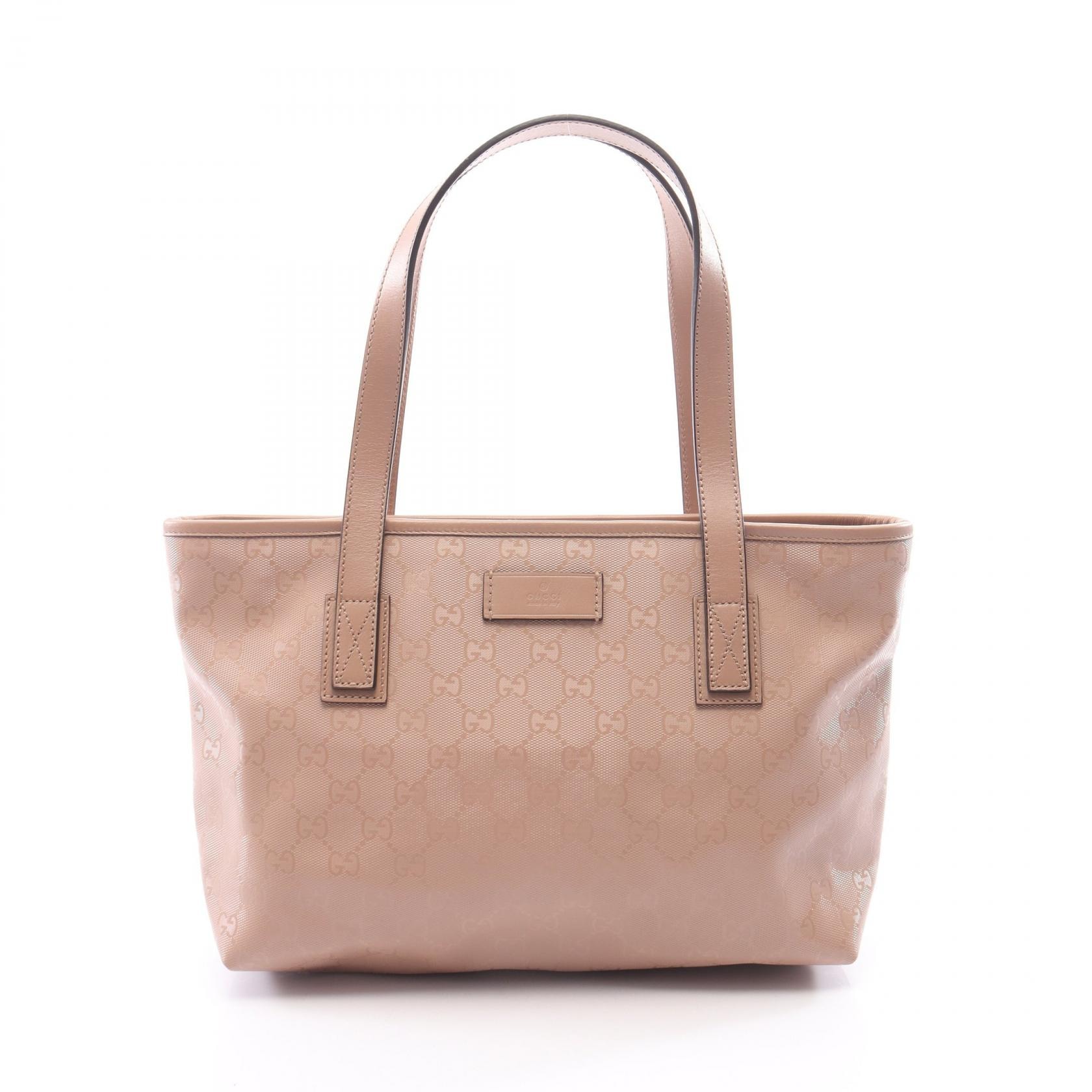 グッチ GUCCI GGインプリメ トートバッグ バッグ PVCコーティングキャンバス レザー レディース ピンク系 211138 【中古】
