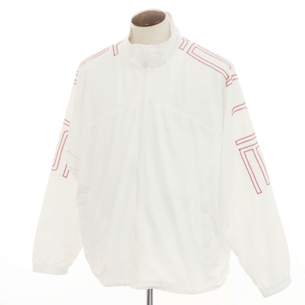 【中古】シュプリーム Supreme 2025年春夏 Spellout Embroidered Track Jacket ナイロン トラックジャケット ブルゾン ホワイト【サイズXL】【メンズ】