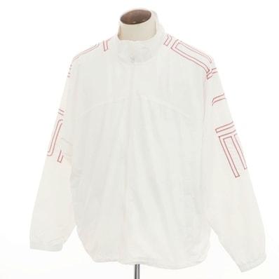 【中古】シュプリーム Supreme 2025年春夏 Spellout Embroidered Track Jacket ナイロン トラックジャケット ブルゾン ホワイト【サイズXL】【メンズ】