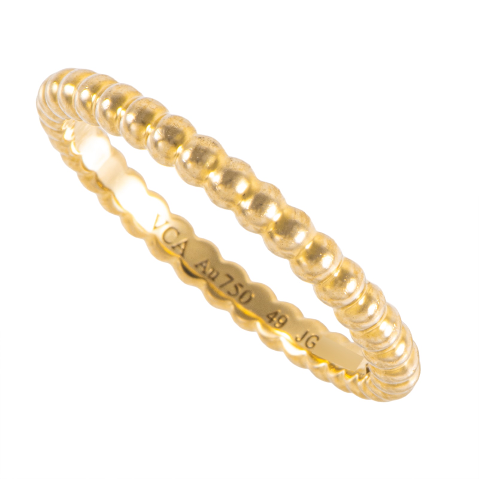 Van Cleef & Arpels ヴァンクリーフ&アーペル ペルレ ゴールドパール リング スモールモデル VCARPJMG49 指輪 9号 K18YG ゴールド【中古】