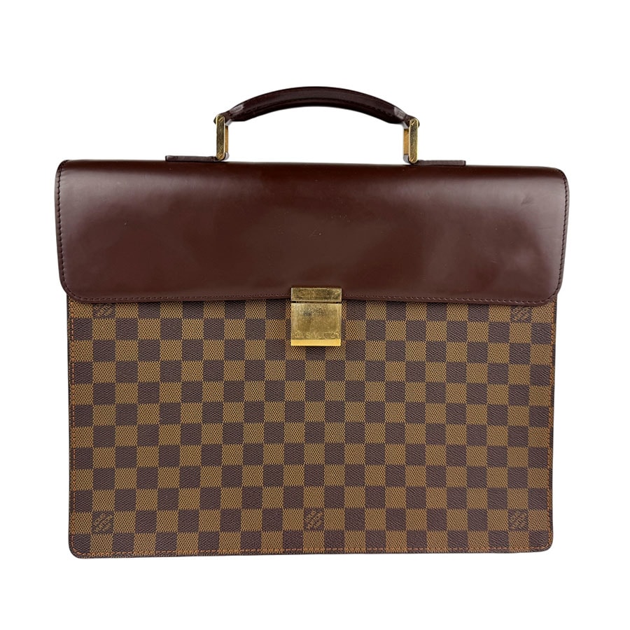 ルイ ヴィトン LOUIS VUITTON ハンドバッグ ビジネスバッグ ダミエ アルトナ PM ダミエキャンバス ブラウン ゴールド メンズ N53315【中古】 z6716