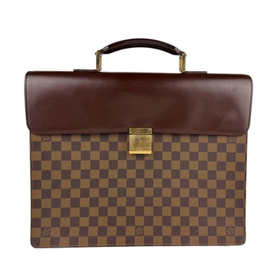 ルイ ヴィトン LOUIS VUITTON ハンドバッグ ビジネスバッグ ダミエ アルトナ PM ダミエキャンバス ブラウン ゴールド メンズ N53315【中古】 z6716