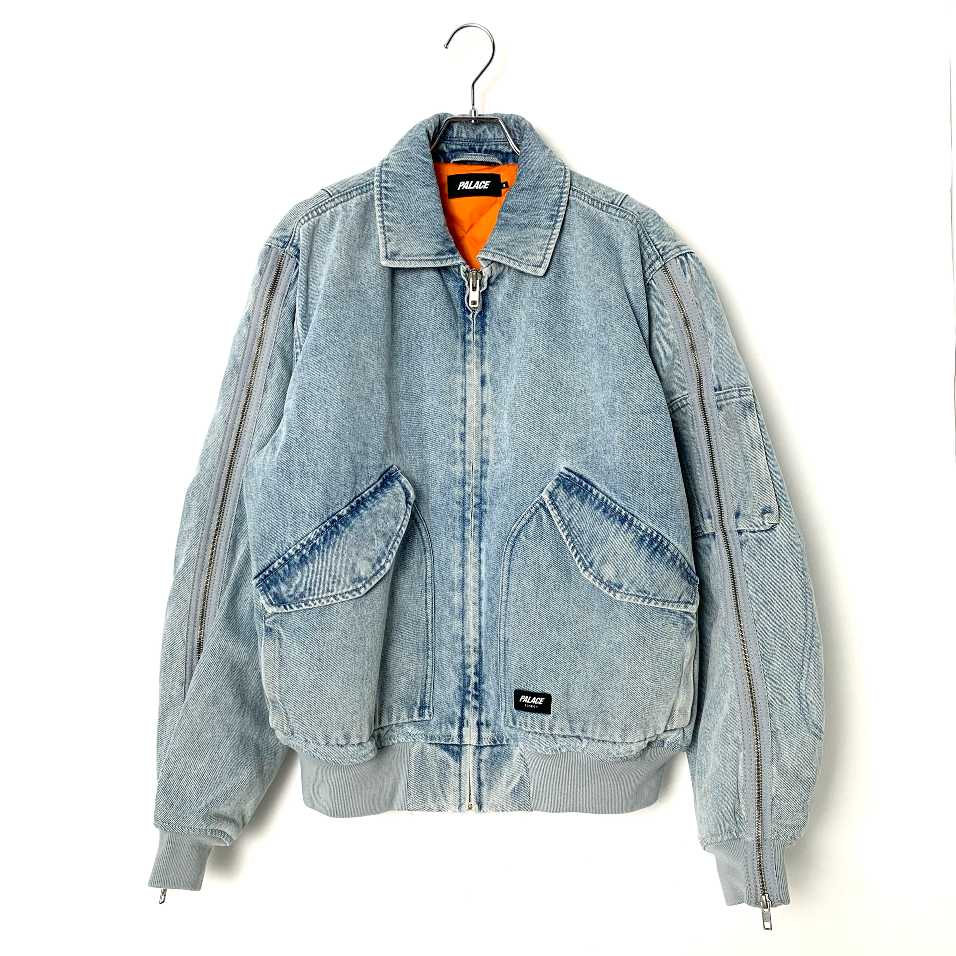 PALACE Zipped MA-1 Bomber Jacket "Stone Wash"