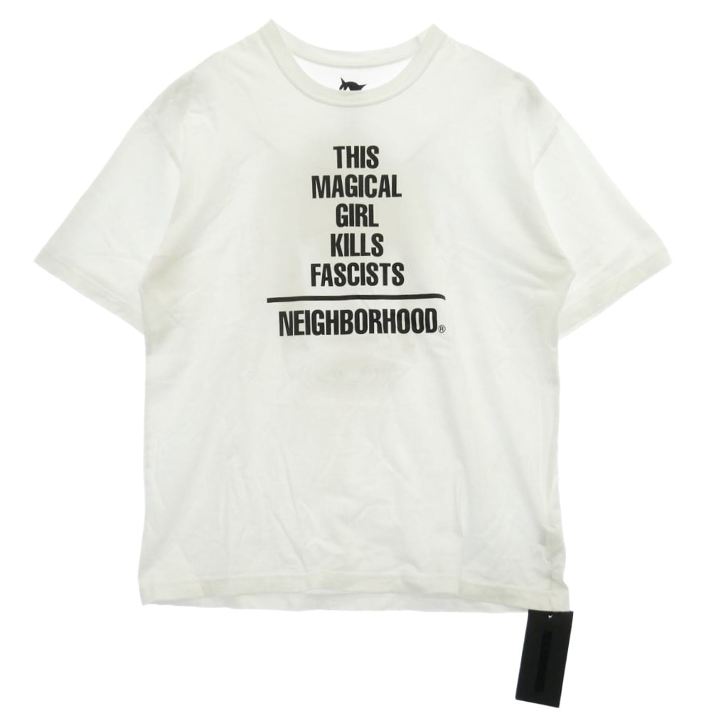 NEIGHBORHOOD ネイバーフッド 23SS × JUN INAGAWA ジュンイナガワ 半袖 Tシャツ カットソー ホワイト系 L【中古】