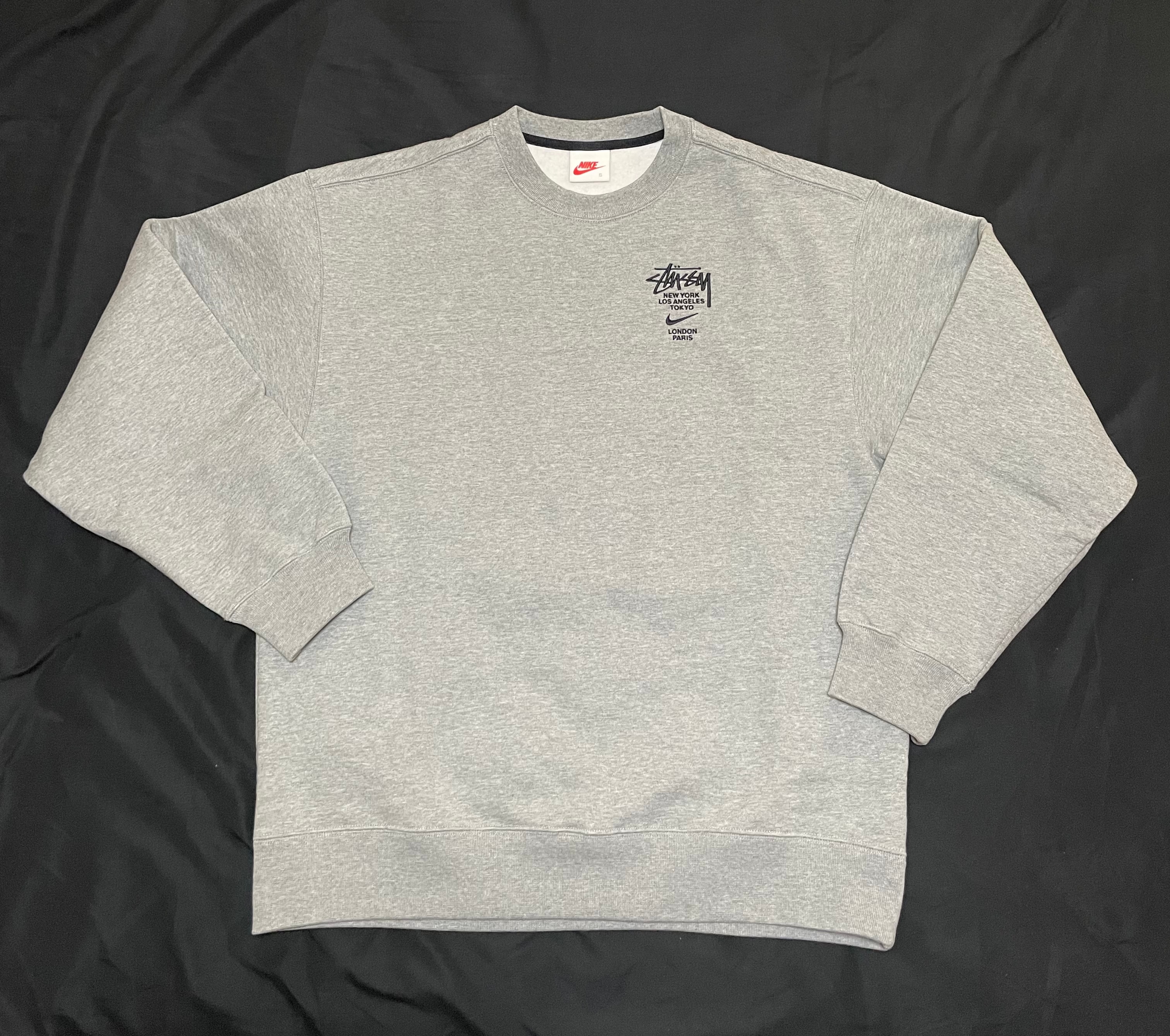 Nike x Stussy International Crewneck Sweatshirt (US Size) "Grey" DC4198-050