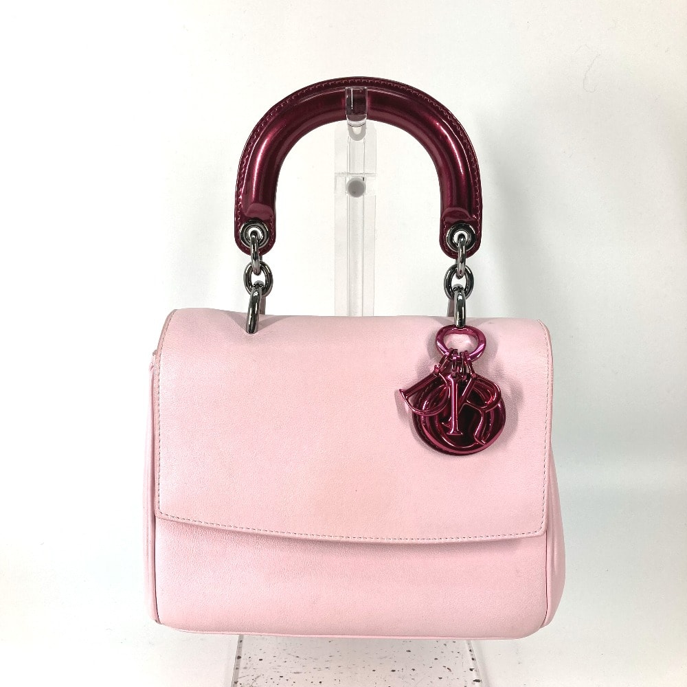 ディオール Dior ビーディオール 2WAYバッグ バッグ カバン ハンドバックショルダーバッグ 斜め掛け ハンドバッグ レザー メタリックピンク