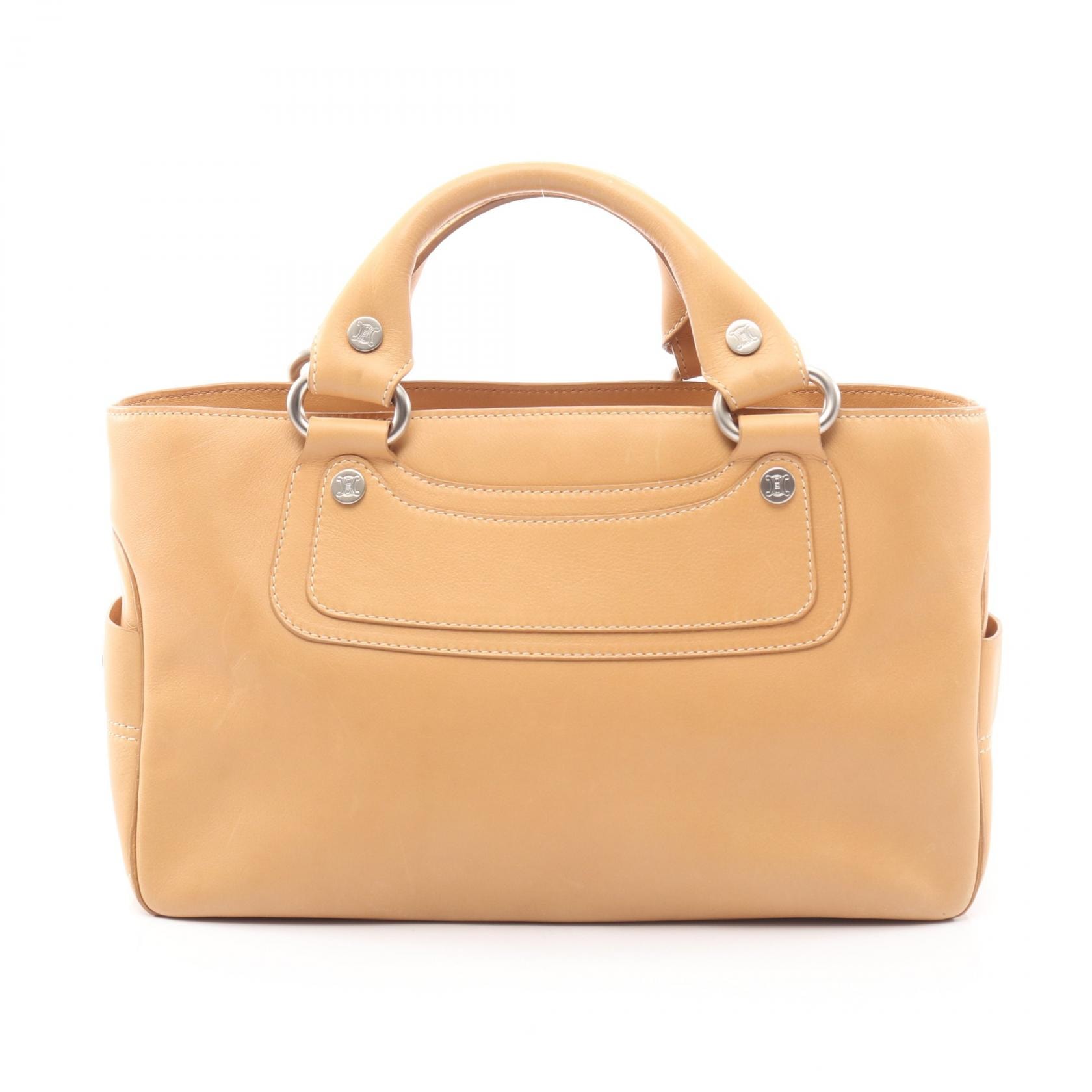 セリーヌ CELINE ブギーバッグ ハンドバッグ バッグ レザー レディース ベージュ系 【中古】