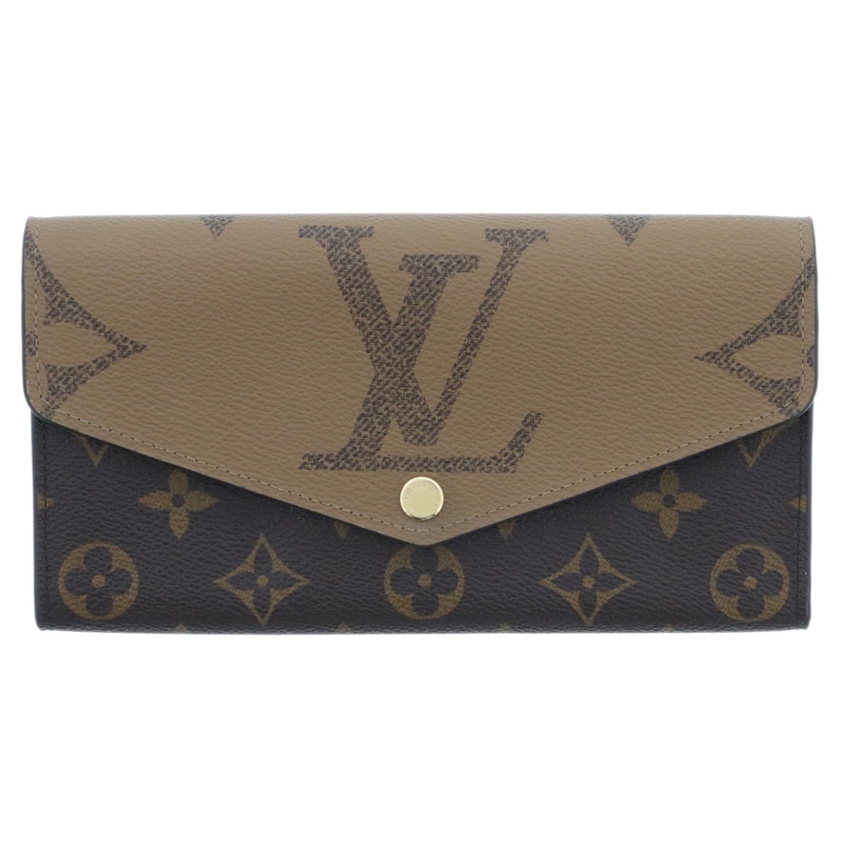 LOUIS VUITTON ルイ・ヴィトン ポルトフォイユ サラ モノグラム ジャイアント リバース 長財布 M80726  ブラウン  レディース【中古】