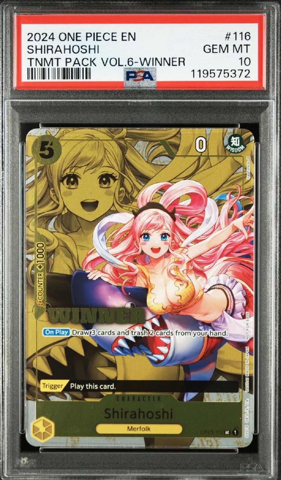 しらほし UC [OP03-116]【英語版】(プロモーションカード「トーナメントパック Vol.6 ウィナー」)