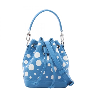 ルイ・ヴィトン LOUIS VUITTON yayoi kusama ナノ ノエ インフィニティドット ショルダーバッグ バッグ レザー レディース ブルー系 / ホワイト系 M81985 【中古】