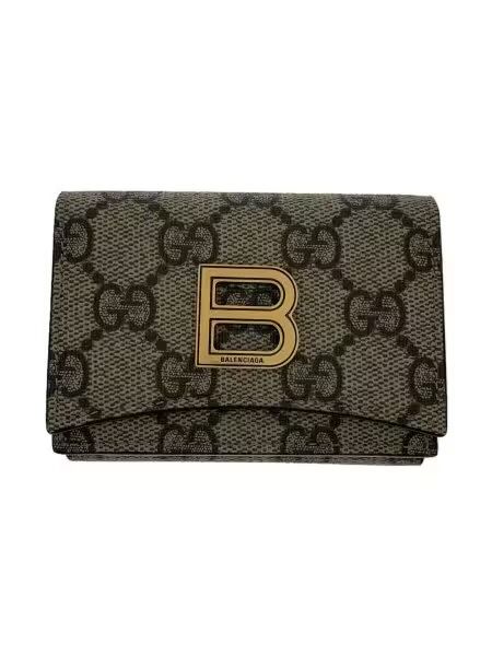 GUCCI x BALENCIAGA The Hacker Card Case Wallet "Beige/Ebony"