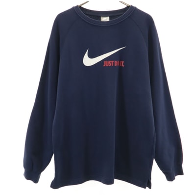 NIKE ナイキ 長袖 スウェット トレーナー L ネイビー