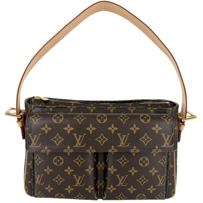 LOUIS VUITTON ルイヴィトン ショルダーバッグ モノグラム ヴィバシテGM セミショルダーバッグ 肩掛け M51163 ブラウン 茶 ゴールド金具 レディース【中古品】