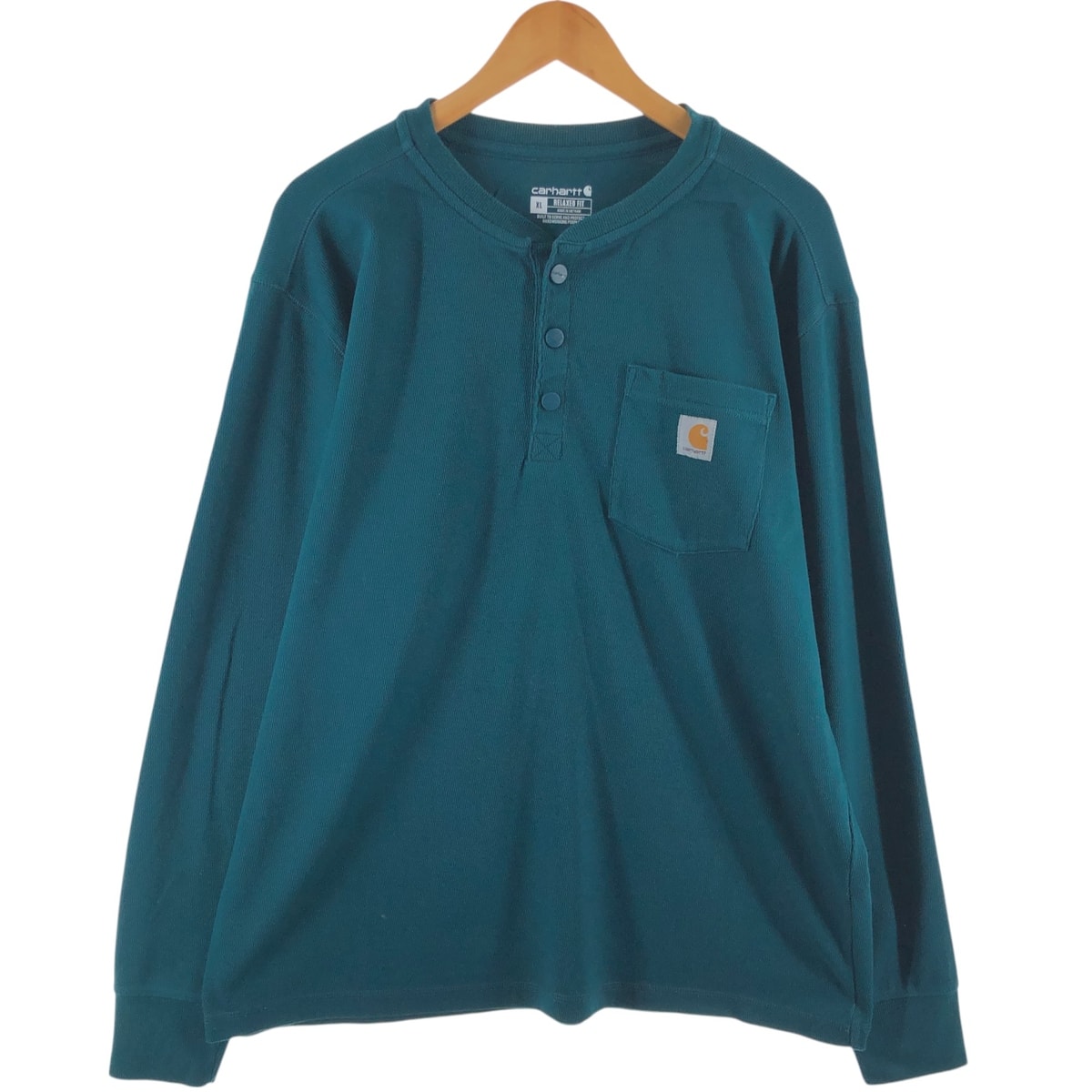 古着 カーハート Carhartt ヘンリーネック サーマルロンT ハニカム ベトナム製 メンズXL相当/eaa526419