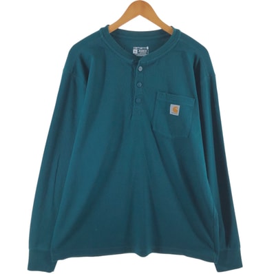 古着 カーハート Carhartt ヘンリーネック サーマルロンT ハニカム ベトナム製 メンズXL相当/eaa526419