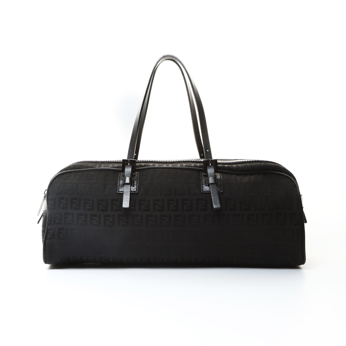 フェンディ FENDI キャンバス ズッキーノ ボストン ハンドバッグ【中古】