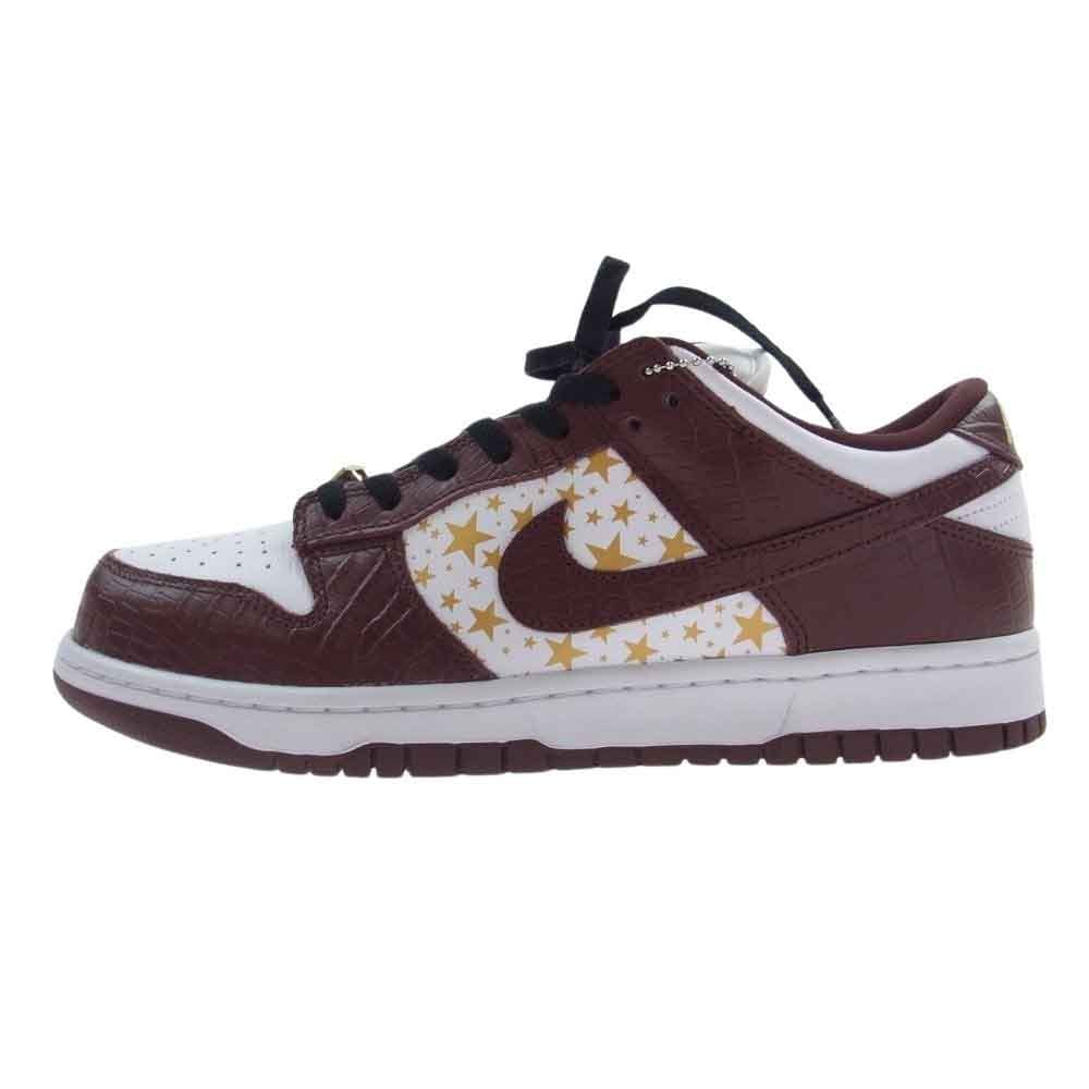 Supreme シュプリーム × Nike ナイキ DH3228-103 SB Dunk Low エスビー ダンクロー OG QS Gold Stars BARKROOT BROWN オリジナル ゴールドスターズ バークルートブラウン スニーカー 【新古品】