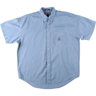 古着 ラルフローレン Ralph Lauren CHAPS チャップス 半袖 ボタンダウンシャツ メンズXL相当/eaa654795
