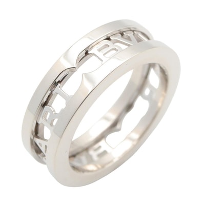 ブルガリ BVLGARI B-zero1 オープンロゴ スパイラル リング リング・指輪 ジュエリー K18WG(ホワイトゴールド) メンズ レディース シルバー系 【中古】