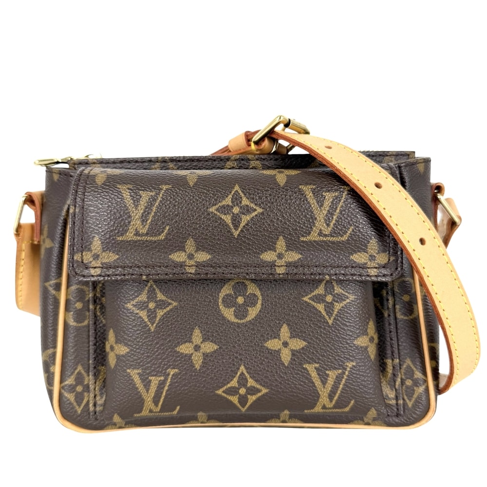 LOUIS VUITTON ルイヴィトン ショルダーバッグ モノグラム ヴィバシテPM ポシェット 肩掛け 斜め掛け Vivacite PM かばん 鞄  M51165 モノグラムキャンバス    ブラウン 茶 ゴールド金具 レディース【中古品】