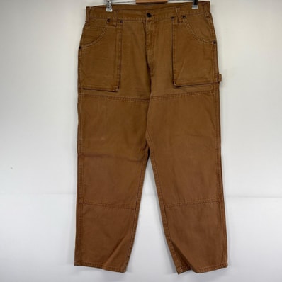 古着 ディッキーズ Dickies ダック パンツ ダブルニー 大きいサイズ ダック ワーク ペインター W38×L30 ベージュ系 メンズ