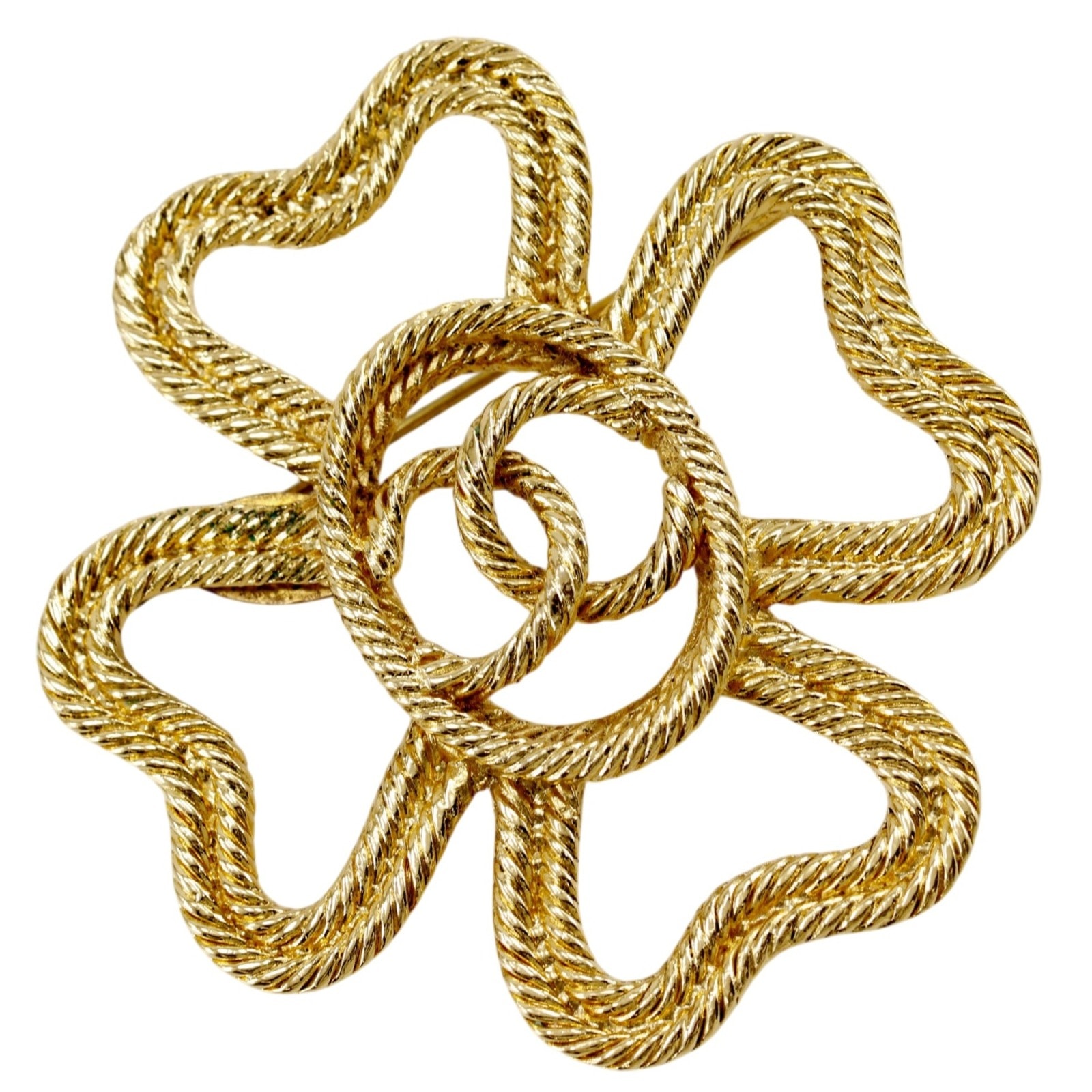 シャネル クローバー ココマーク ヴィンテージ 28 レディースブローチ