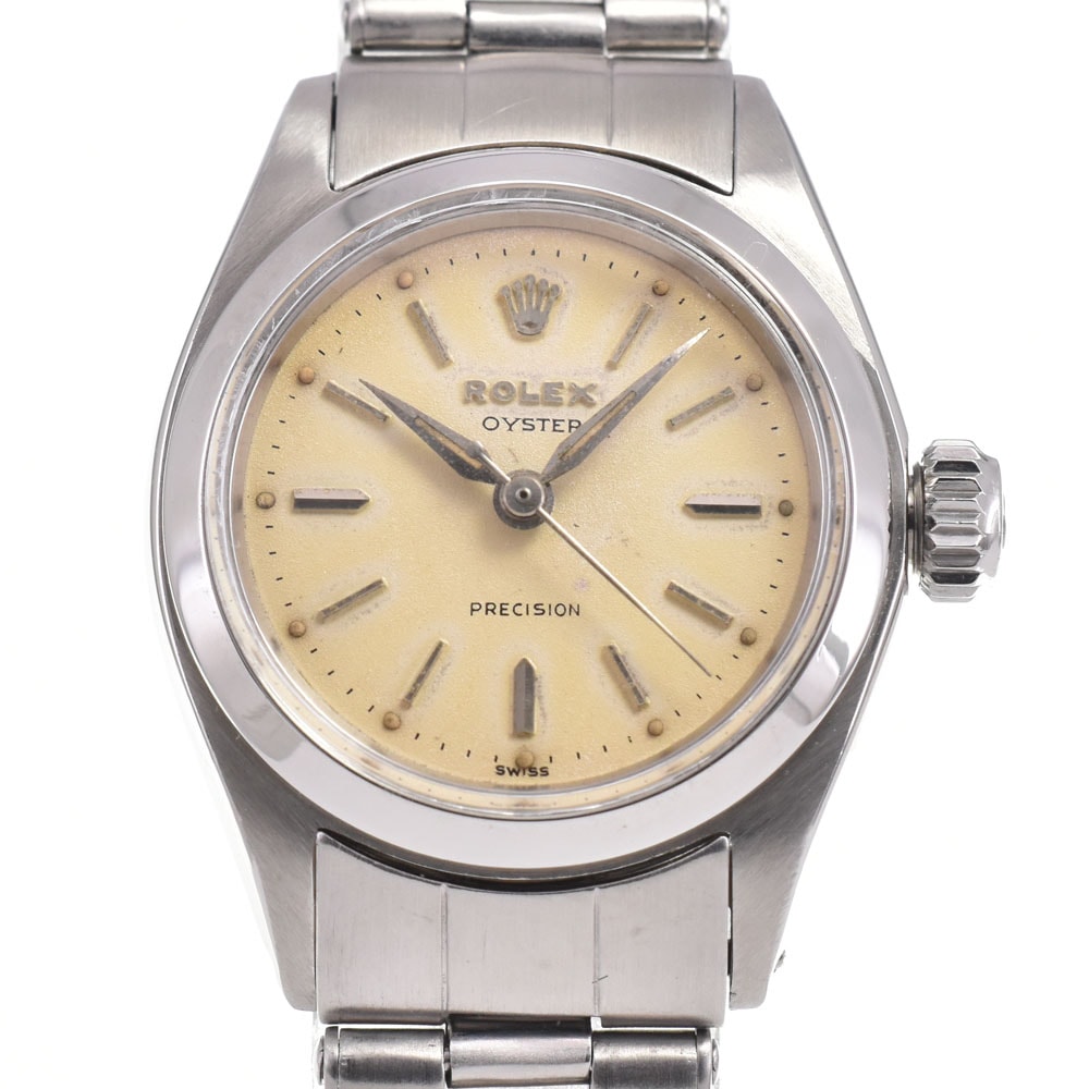 ロレックス ROLEX 6410 ヴィンテージ オイスター プレシジョン Cal.1310 シルバー 手巻き レディース 良品 腕時計 G#147449