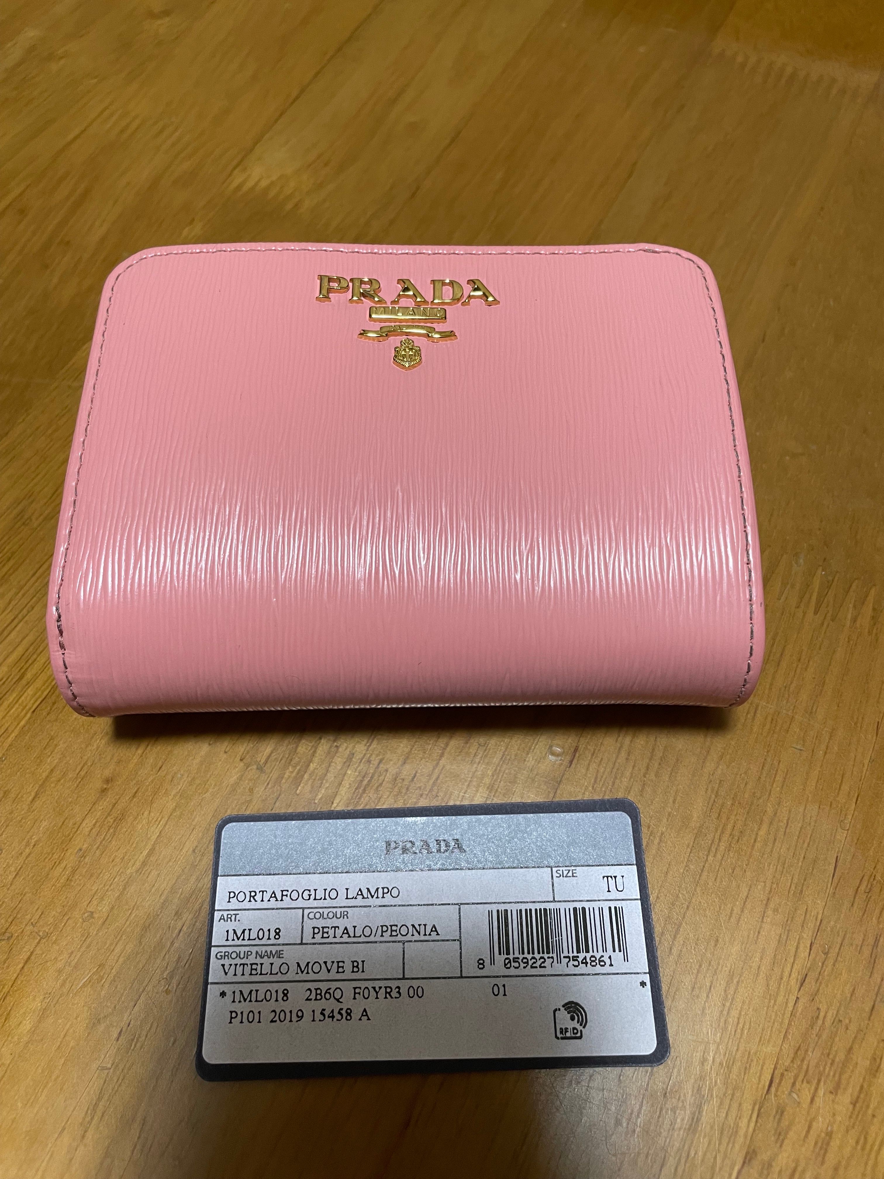 PRADA Small Saffiano Leather Wallet "Petalo/Pesca"