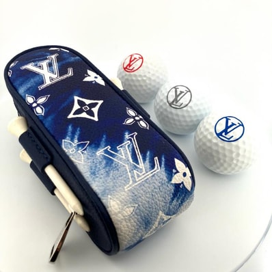LOUIS VUITTON モノグラムバンダナ ゴルフ アンドルーズ GI0768 ゴルフボールケース 鑑定済み 正規品 ルイ・ヴィトン