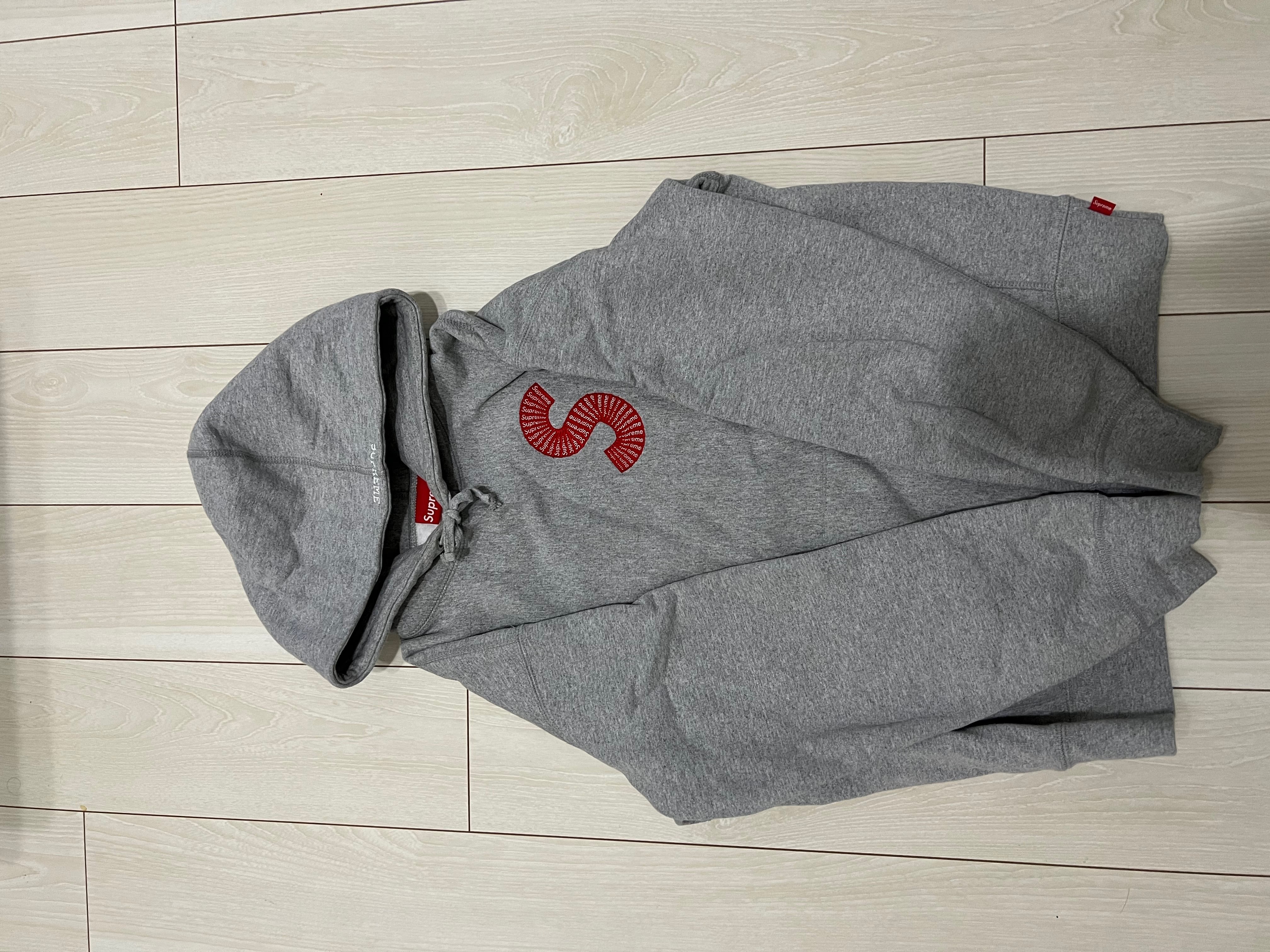 Supreme S Logo Hooded Sweatshirt "Heather Grey" (20FW)
