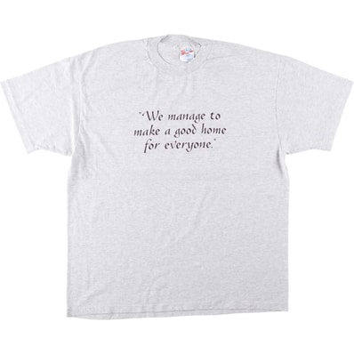 古着 90年代 ヘインズ Hanes HEAVYWEIGHT 50/50 メッセージプリントTシャツ USA製 メンズXL相当 ヴィンテージ/eaa642086