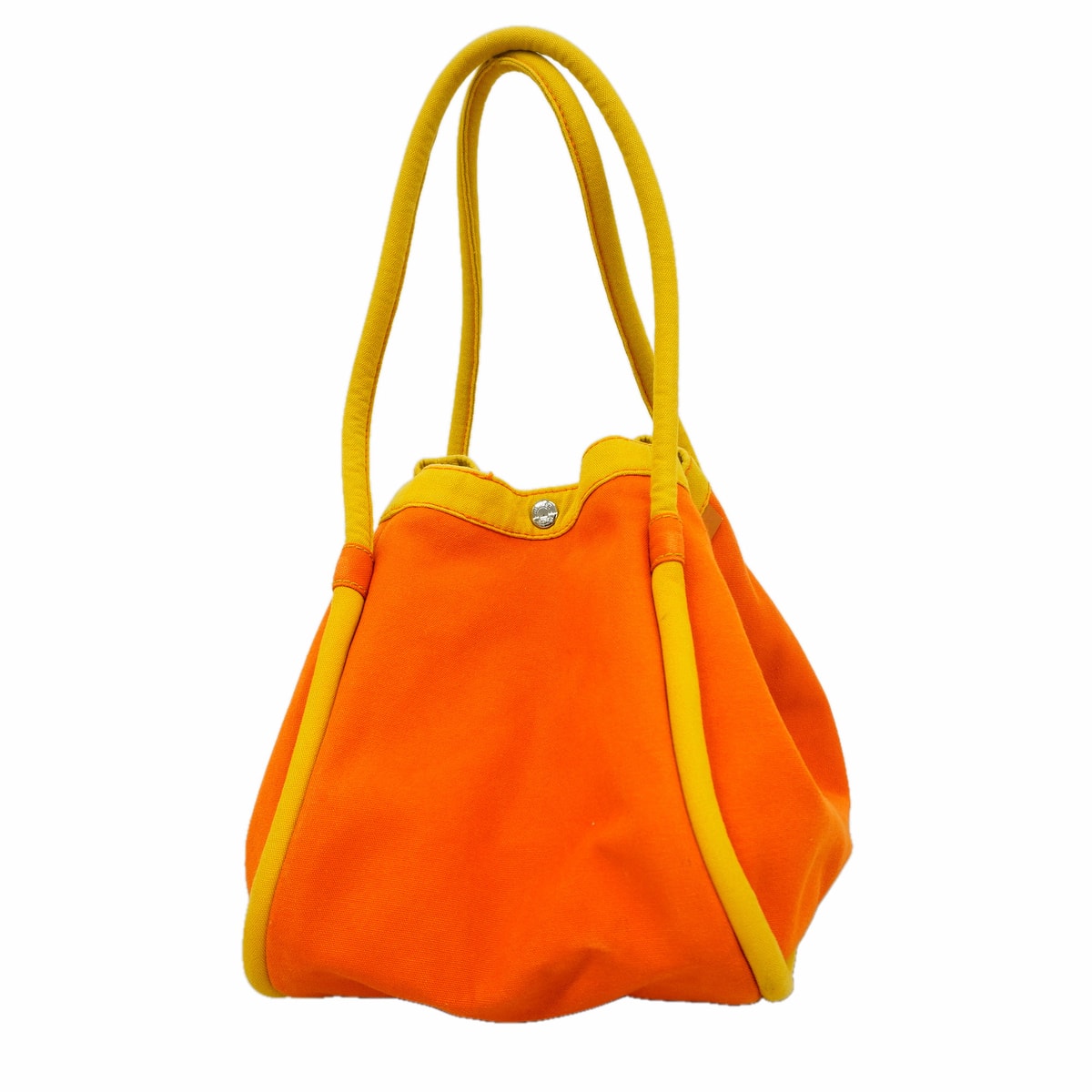 ★最終価格★SALE【6hc2105】エルメス トートバッグ サックカバPM キャンバス オレンジ イエロー シルバー金具【中古】レディース