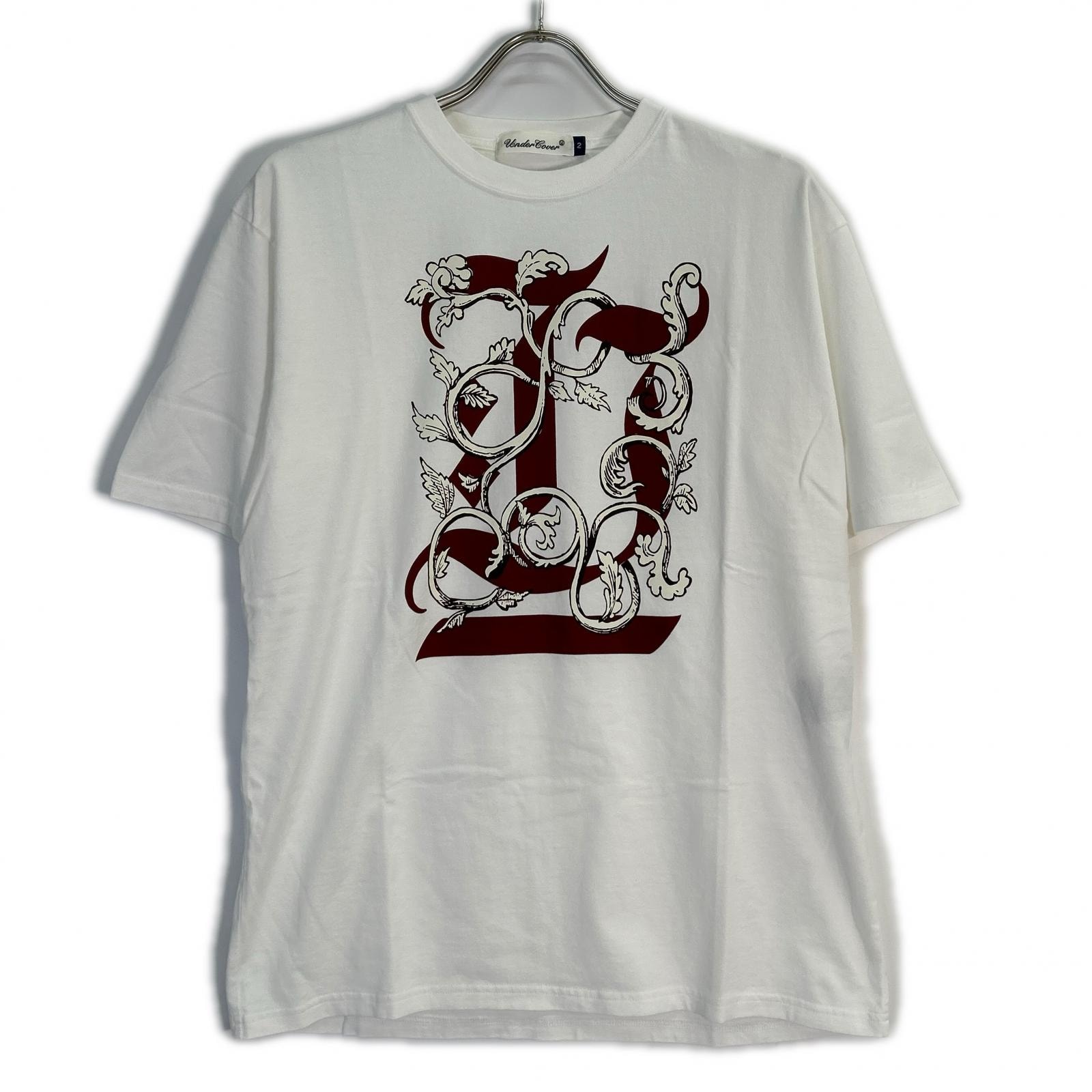 アンダーカバー ホワイト UC2E3807 アルファベットフロント プリントTシャツ 2