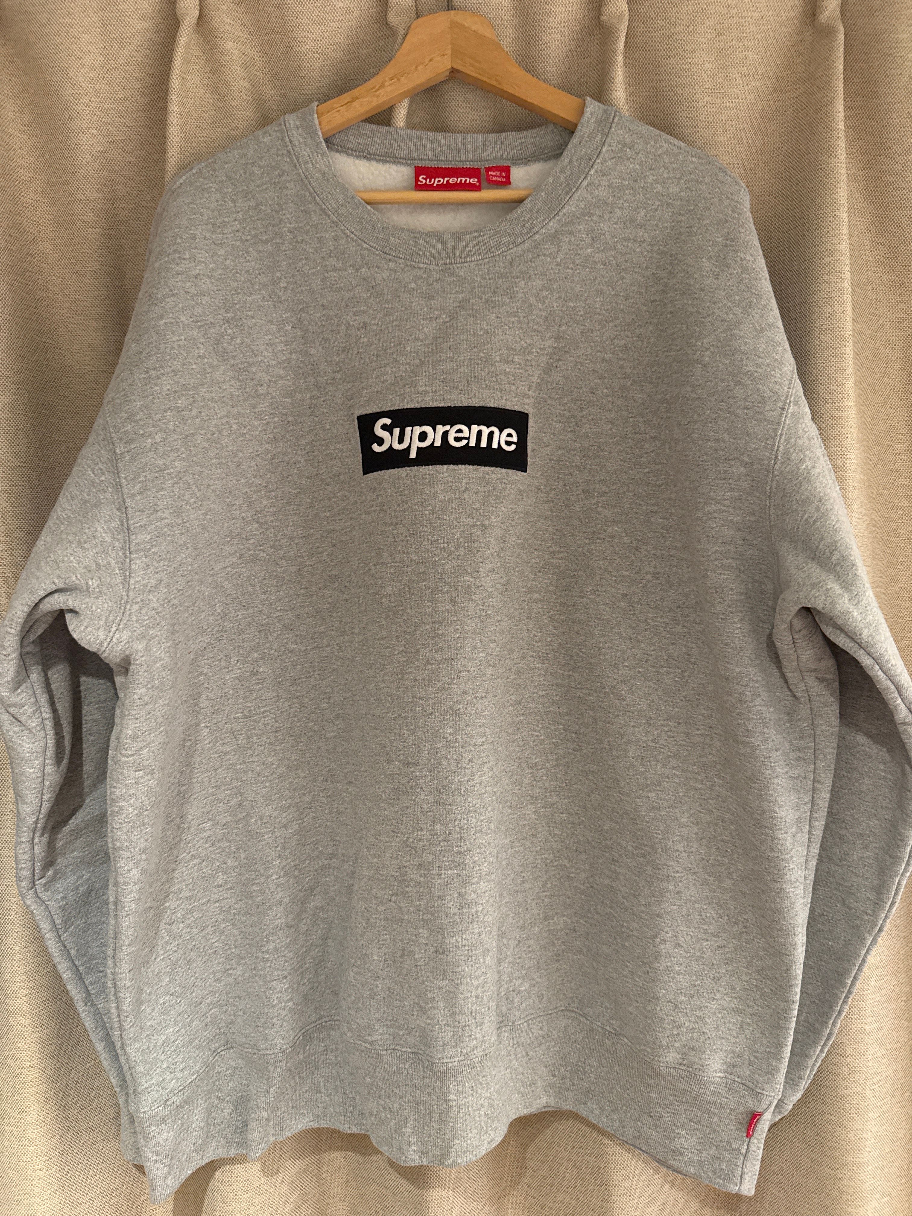 Supreme Box Logo Crewneck "Heather Grey" (22FW)