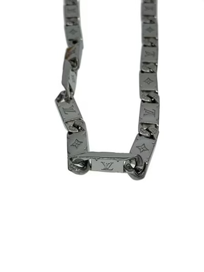Louis Vuitton Monogram Tied Up Necklace "Silver"
