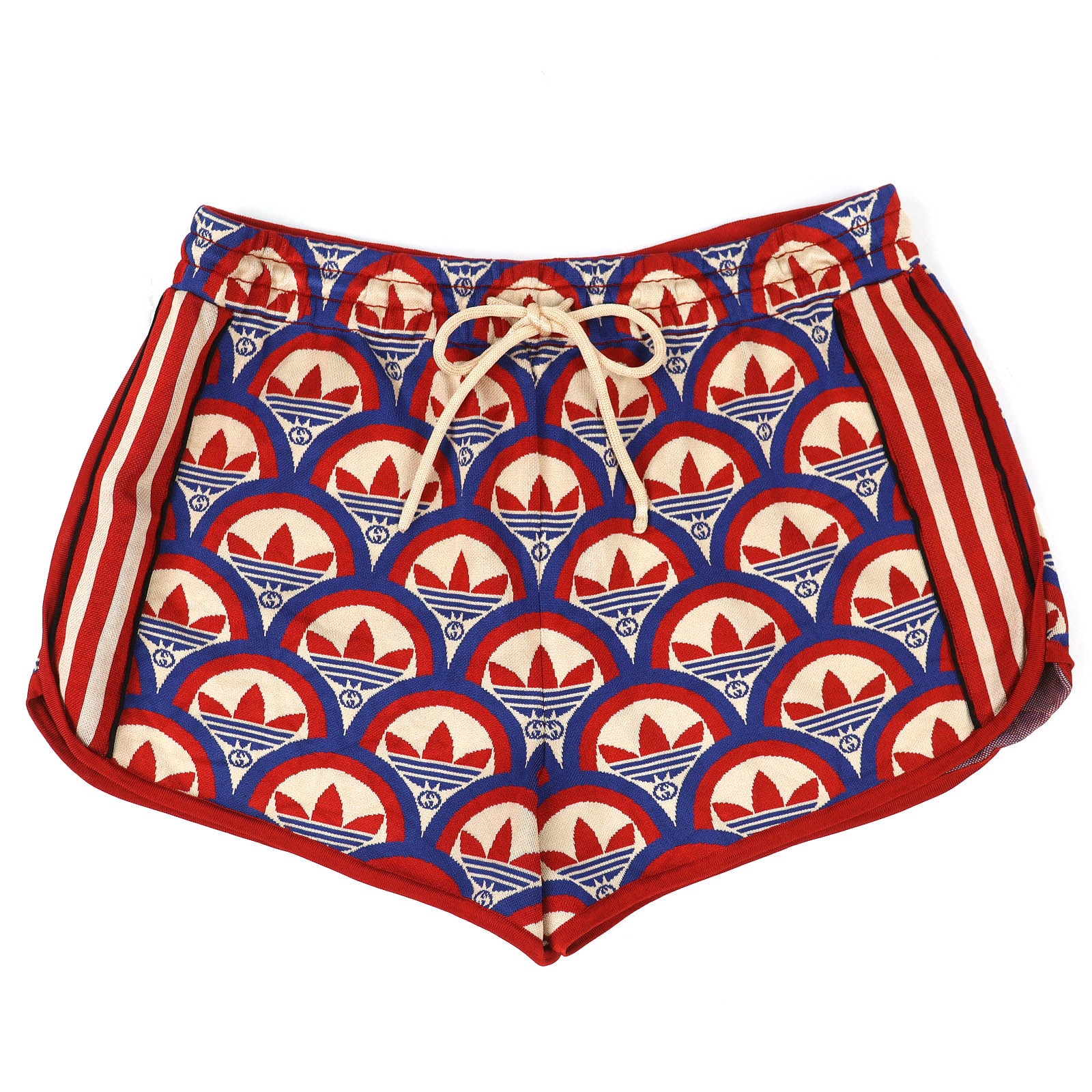 極美品 グッチ アディダス トレフォイル ジャカード ショートパンツ L