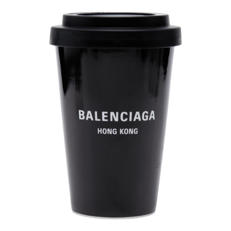 バレンシアガ Hong Kong 香港 コーヒーカップ タンブラー 666275 ブラック 陶器 レディース BALENCIAGA 【中古】
