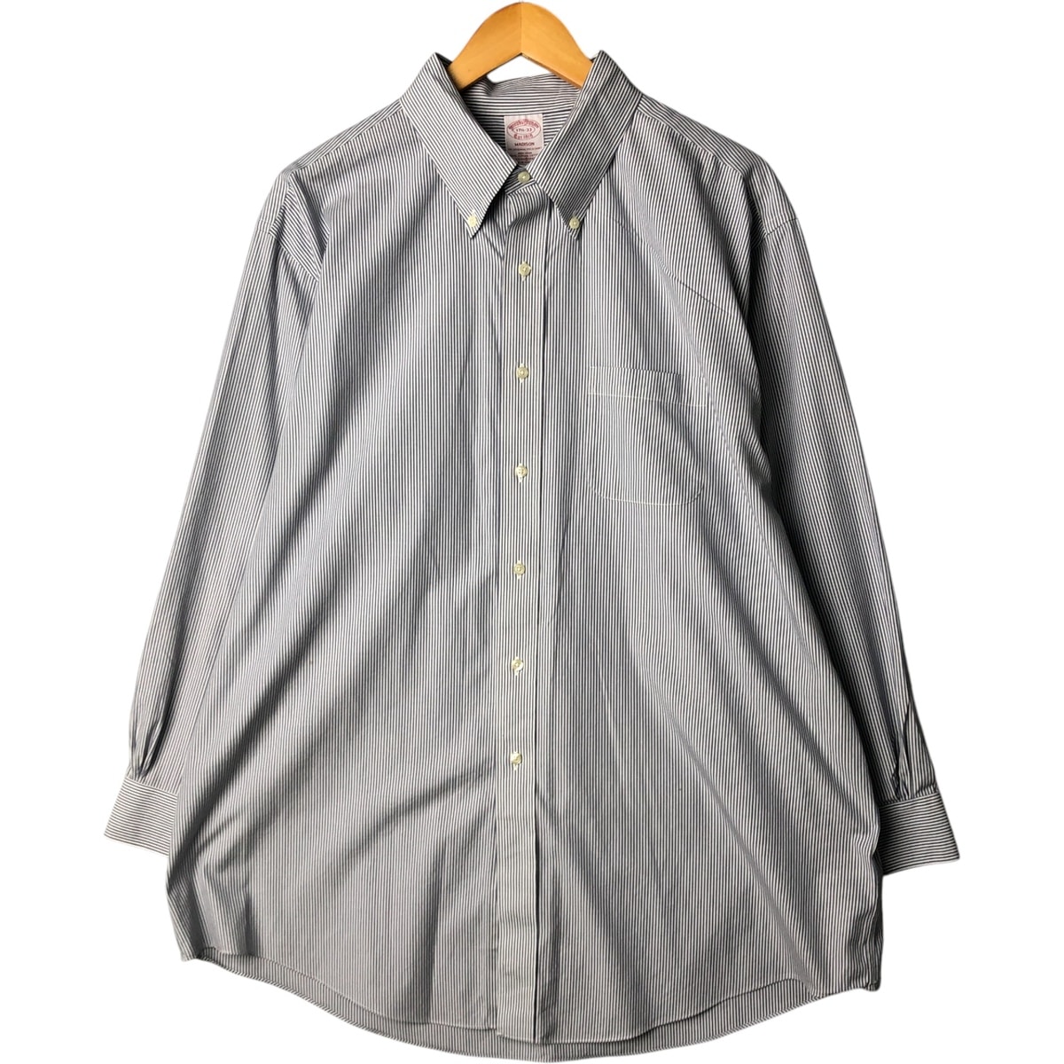 古着 ブルックスブラザーズ Brooks Brothers Est.1818 長袖 ボタンダウンストライプシャツ メンズXL相当/eaa574228