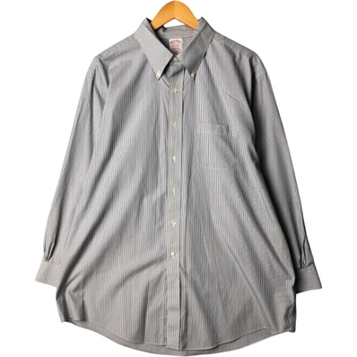古着 ブルックスブラザーズ Brooks Brothers Est.1818 長袖 ボタンダウンストライプシャツ メンズXL相当/eaa574228