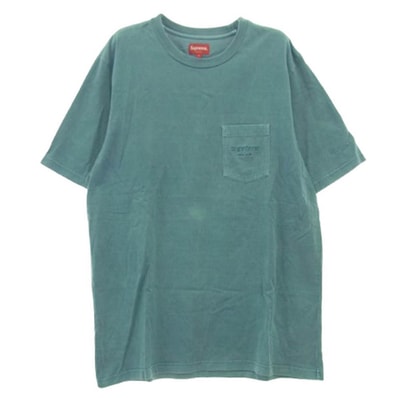 Supreme シュプリーム Tシャツ 20SS Overdyed Pocket Tee オーバーダイド ロゴ刺繍 ポケット Tシャツ 半袖カットソー【美品】【中古】