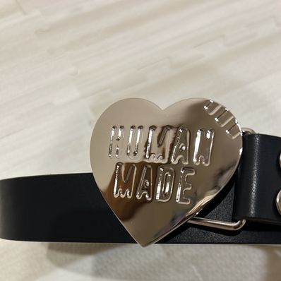 HUMAN MADE Heart Leather Belt "Silver"