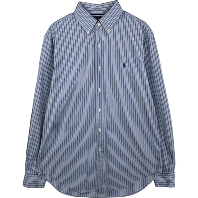 古着 ラルフローレン Ralph Lauren CLASSIC FIT クラシックフィット 長袖 ボタンダウンストライプシャツ メンズM相当/eaa614977
