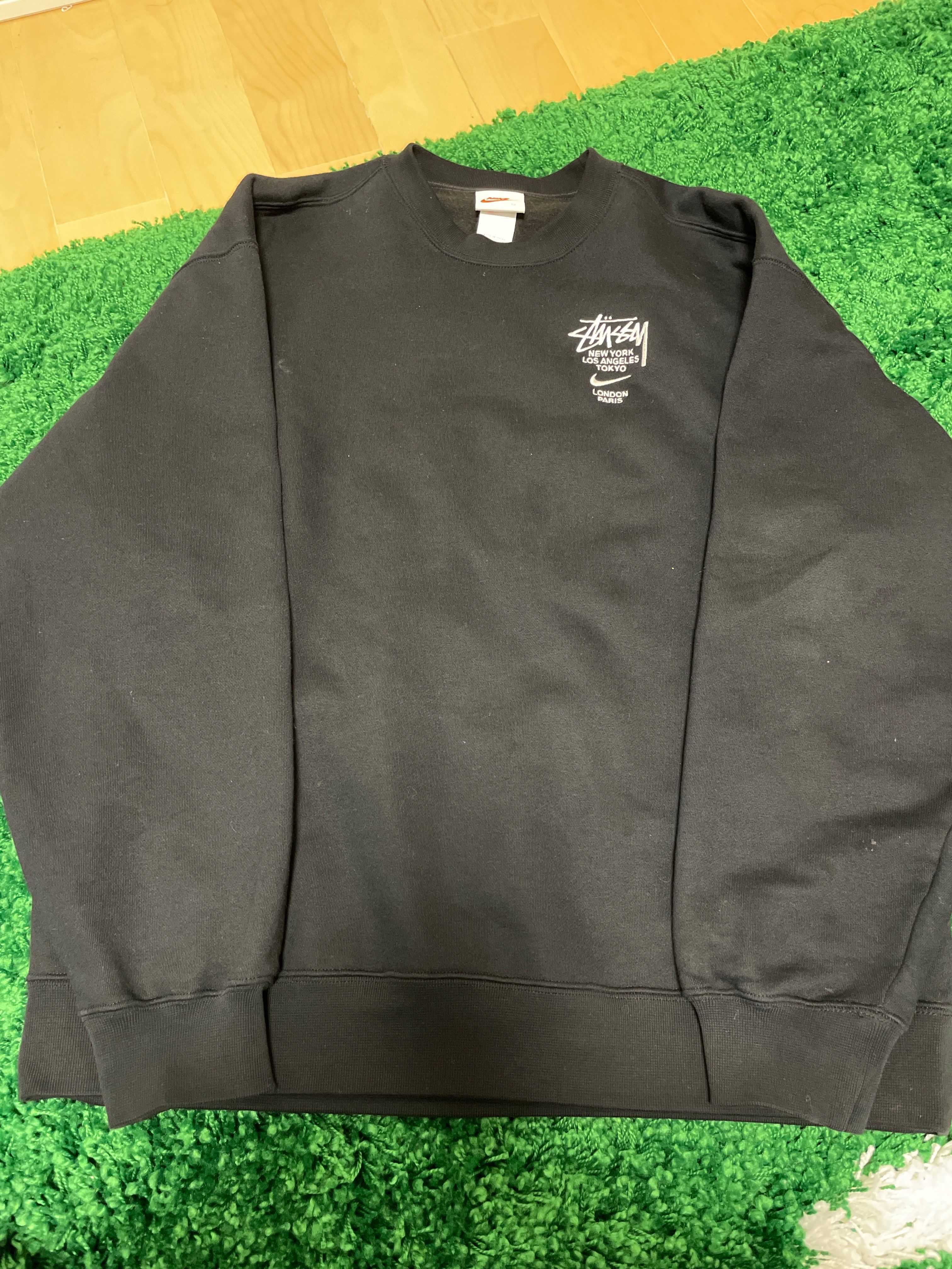 Nike x Stussy International Crewneck Sweatshirt (US Size) "Black" DC4198-010