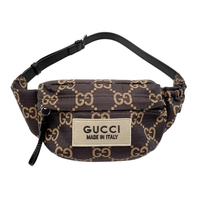 GUCCI グッチ GGジャガード リップストップ ウエストバッグ
ベルトバッグ 767934 ナイロン ブラウン ユニセックス
【中古】